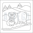 Obrázek k pískování - lední medvěd