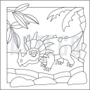Obrázek k pískování - styracosaurus
