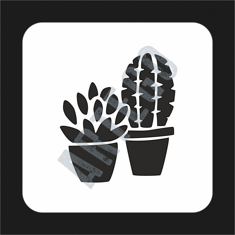 Plastová šablona kaktusy